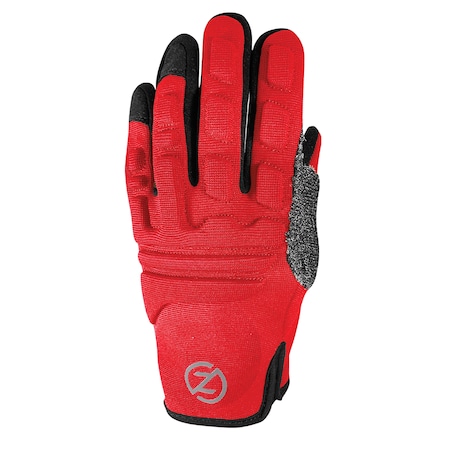 Cut 6 Universal-Fit Work Glove, Red